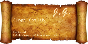 Jungi Gotlib névjegykártya